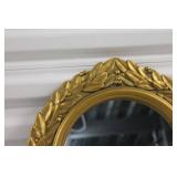 Vintage Gold Frame Round Wall Mirror