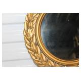Vintage Gold Frame Round Wall Mirror