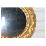 Vintage Gold Frame Round Wall Mirror