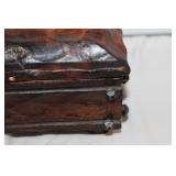 Vintage Carved Wooden Jewelry Box