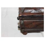 Vintage Carved Wooden Jewelry Box
