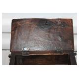 Vintage Carved Wooden Jewelry Box