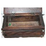 Vintage Carved Wooden Jewelry Box