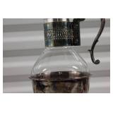 Vintage Silver-Plated Coffee Pot with Glass Carafe and Warmer Stand