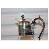 Vintage Silver-Plated Coffee Pot with Glass Carafe and Warmer Stand