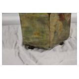 Vintage Brass Planter with Scalloped Edges