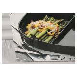 CorningWare Classic Black 24-oz Divided Dish with Serving Cradle - Ideal for Microwave