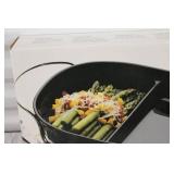 CorningWare Classic Black 24-oz Divided Dish with Serving Cradle - Ideal for Microwave