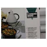 CorningWare Classic Black 24-oz Divided Dish with Serving Cradle - Ideal for Microwave