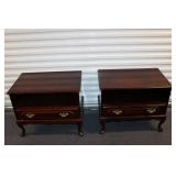 Pair of Vintage Mahogany Wood Nightstands