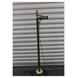 Vintage Brass Floor Lamp with Marble Base