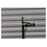 Vintage Brass Floor Lamp with Marble Base