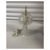 Cut Glass Lamp and Shade