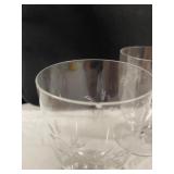 Lot of 4 Etched Crystal Water Glasses