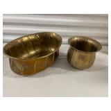Lot of 3 Brass Woven Baskets