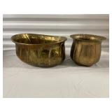 Lot of 3 Brass Woven Baskets