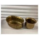 Lot of 3 Brass Woven Baskets