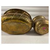 Lot of 3 Brass Woven Baskets