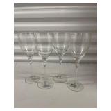 Lot of 4 Toscany Hand-blown Wine Glasses