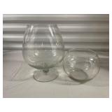 Lot of 2 Glass Containers
