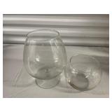 Lot of 2 Glass Containers