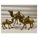 Trio of Brass Camels