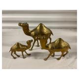 Trio of Brass Camels