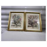 Lot of 12 Floral Art Pieces
