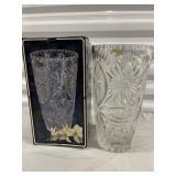Anka Handmade Cut-Glass Crystal Vase