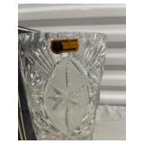 Anka Handmade Cut-Glass Crystal Vase