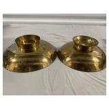 Set of 2 Vintage India Art Brass Cloisonne Enamel Footed Bowls