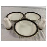 Set of Noritake Ivory China Dishes and Salt and Pepper Shakers