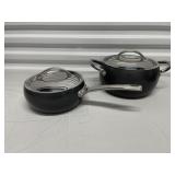 Set of 2 Nonstick Green Saucepans from the Todd English Collection