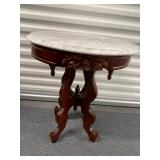 Marble-topped End Table