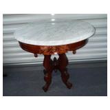 Marble-topped End Table