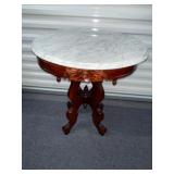 Marble-topped End Table