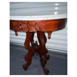 Marble-topped End Table