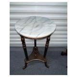 Marble-topped End Table