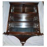 Unique Indian Cherry Wall Cabinet with Bells and Mirrored Shelves