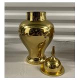 Vintage Brass Urn with Lid