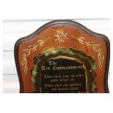 Vintage Ten Commandments Wall Plaque