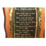 Vintage Ten Commandments Wall Plaque