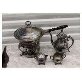 FB Rogers Silver Co. Silver Plated Tea Set with Tray