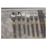 Mikasa Directions Gold Flatware Set