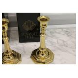 Summit Hill Solid Lacquered 7.5" Brass Candlesticks Handcrafted in Portugal