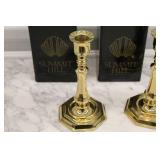 Summit Hill Solid Lacquered 7.5" Brass Candlesticks Handcrafted in Portugal