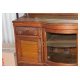 Antique Oak Sideboard with Mirror