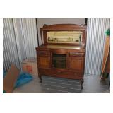 Antique Oak Sideboard with Mirror