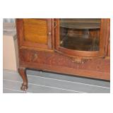 Antique Oak Sideboard with Mirror