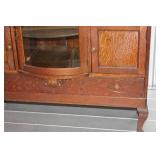 Antique Oak Sideboard with Mirror